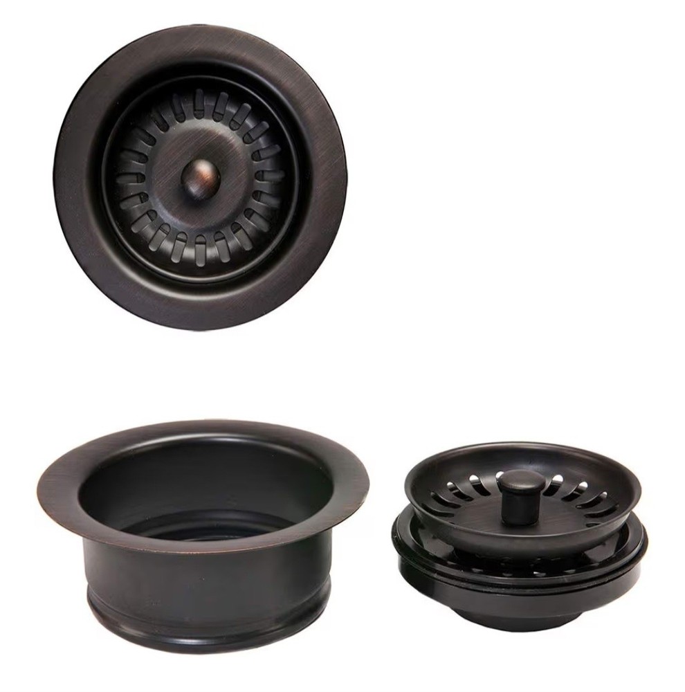 Premier Copper Products DC-1ORB Drain Combination Package for Double Bowl...