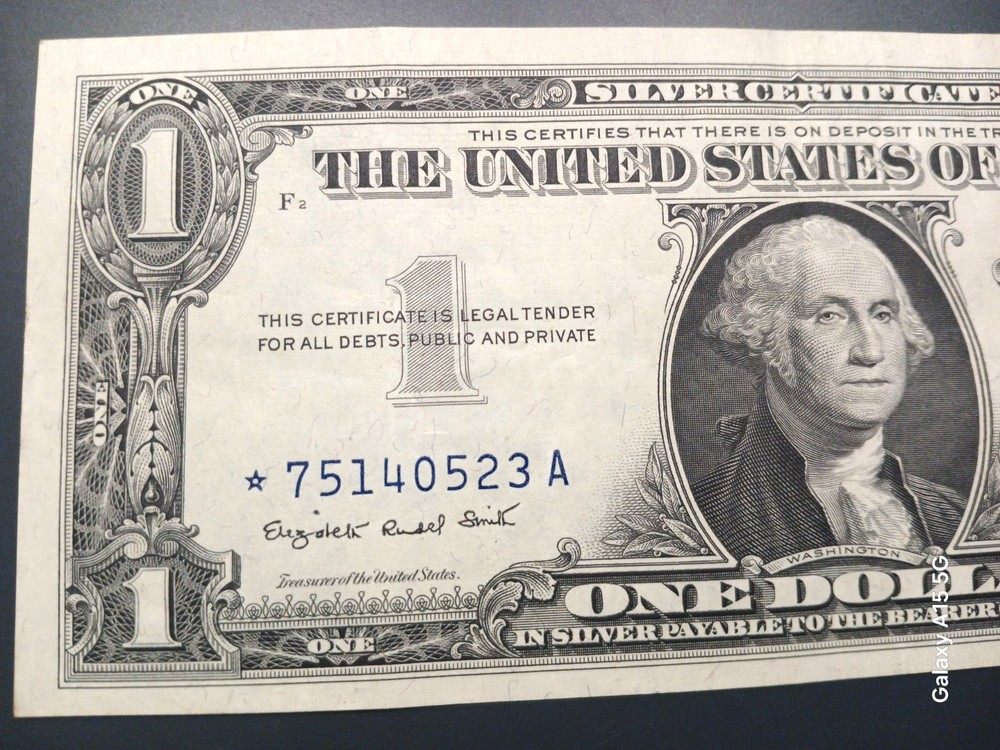 * STAR-NOTE * $1 1957 Silver Certificate Note. Nice Serial # Almost Uncirculate