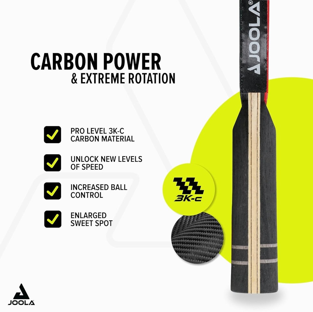 Joola Infinity Carbon Professional Ping Pong Paddle - Speed & Control Unleashed