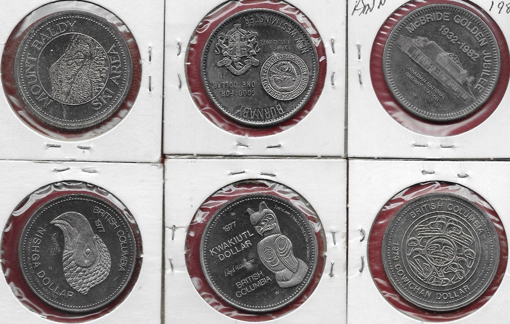 6 Misc Trade Dollars