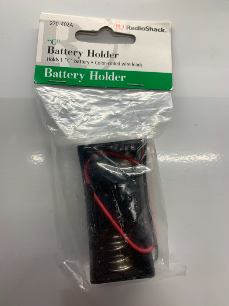 RadioShack 1 C Cell Battery Holder with Wire Leads