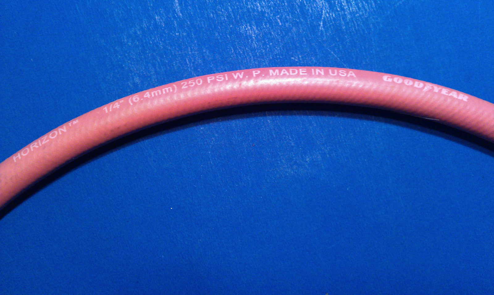 USA Made Continental Rubber 1/4 Inch 6 Foot Pigtail Air Hose Whip Oil Resistant