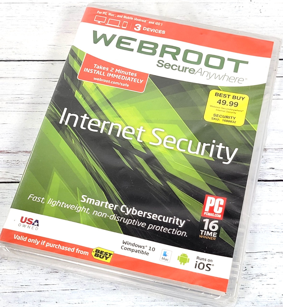 Webroot SecureAnywhere Internet Security - Full Version for Windows & Mac...