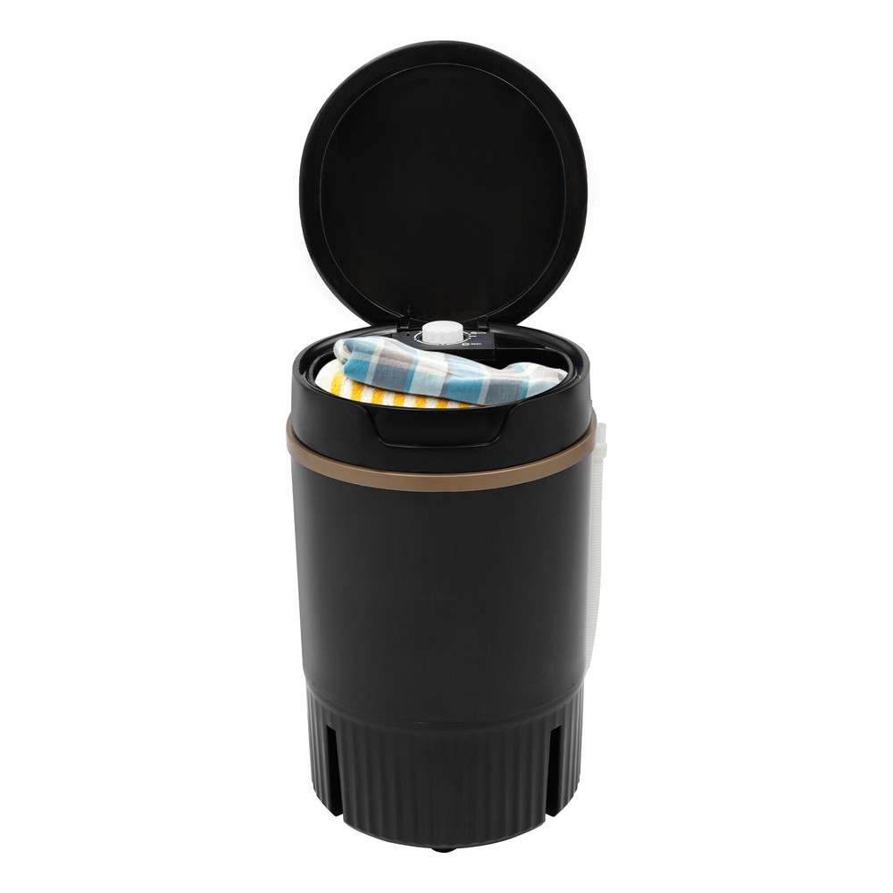 Mini Washing Machine With Drainage Basket Portable Multi-Functional Washer Black
