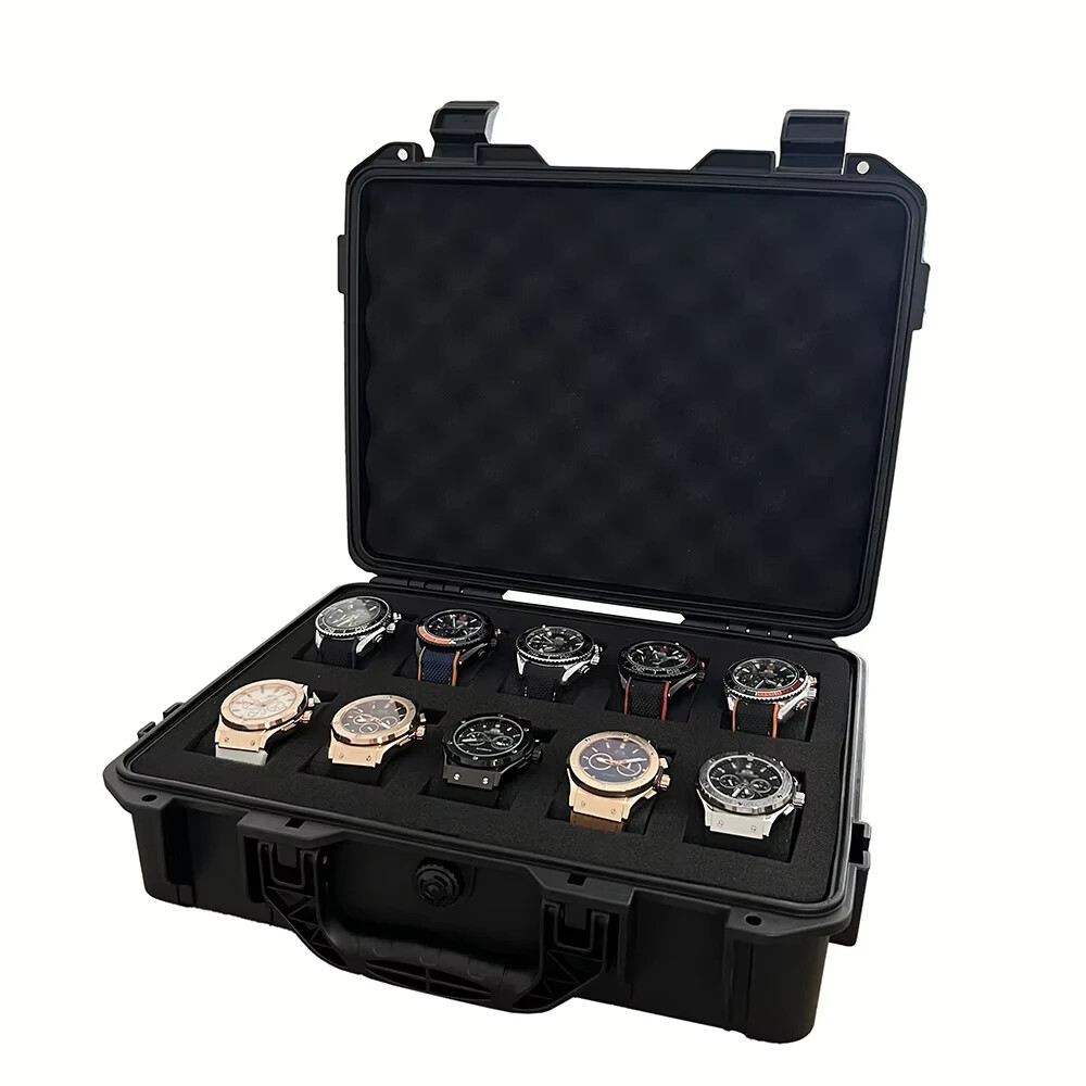 10 Watch Travel Case Waterproof Shockproof Foam Insert Lock