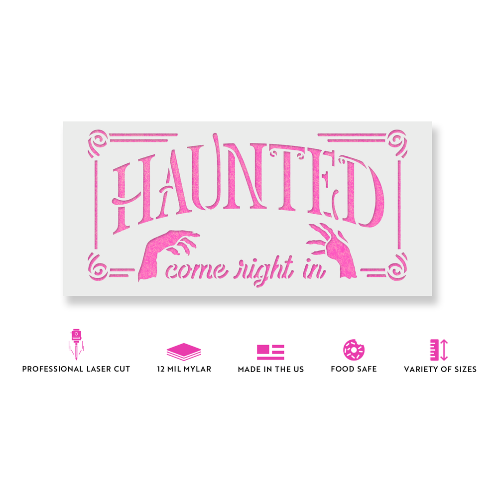 Haunted Stencil - Durable & Reusable Mylar Stencils