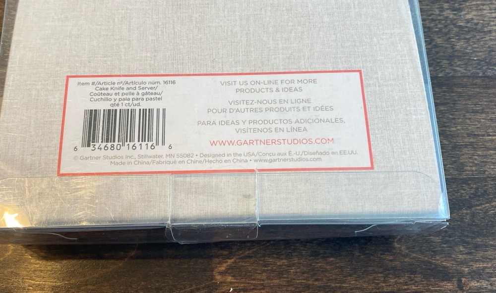 Garter Studio 12 Inch Wedding Cake Knife and Server Set