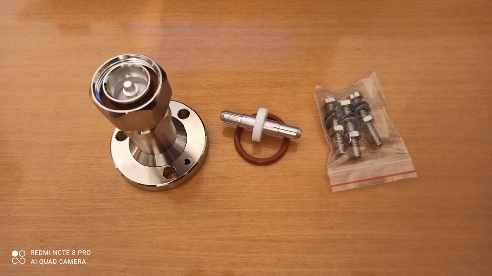 RF CONNECTOR ADAPTER - FROM FLANGE EIA 7/8” TO DIN 7/16 MALE