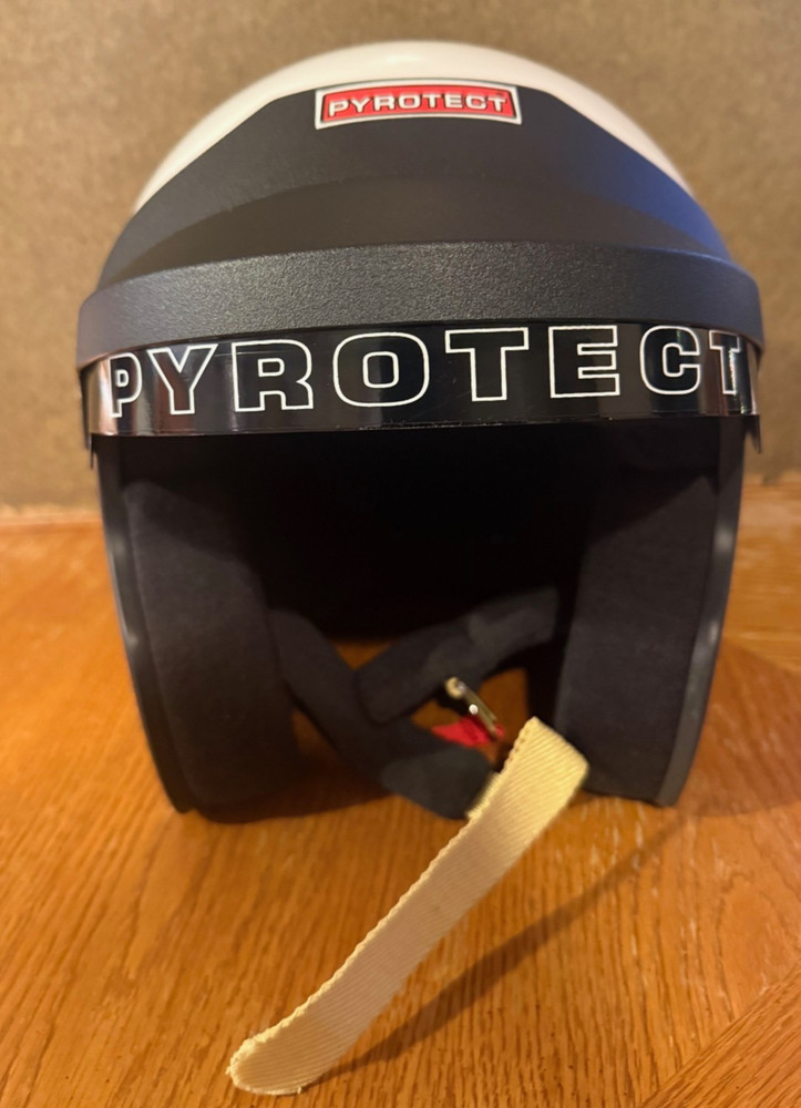 PYROTECT Helmet Pro Air Flow L Snell SA2010 With Visor Racing White Shell