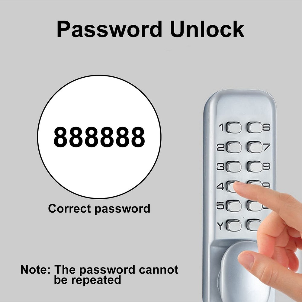 Mechanical Deadbolt Lock, Mechanical Keyless Entry Door Lock 1‑11 Digits Comb...