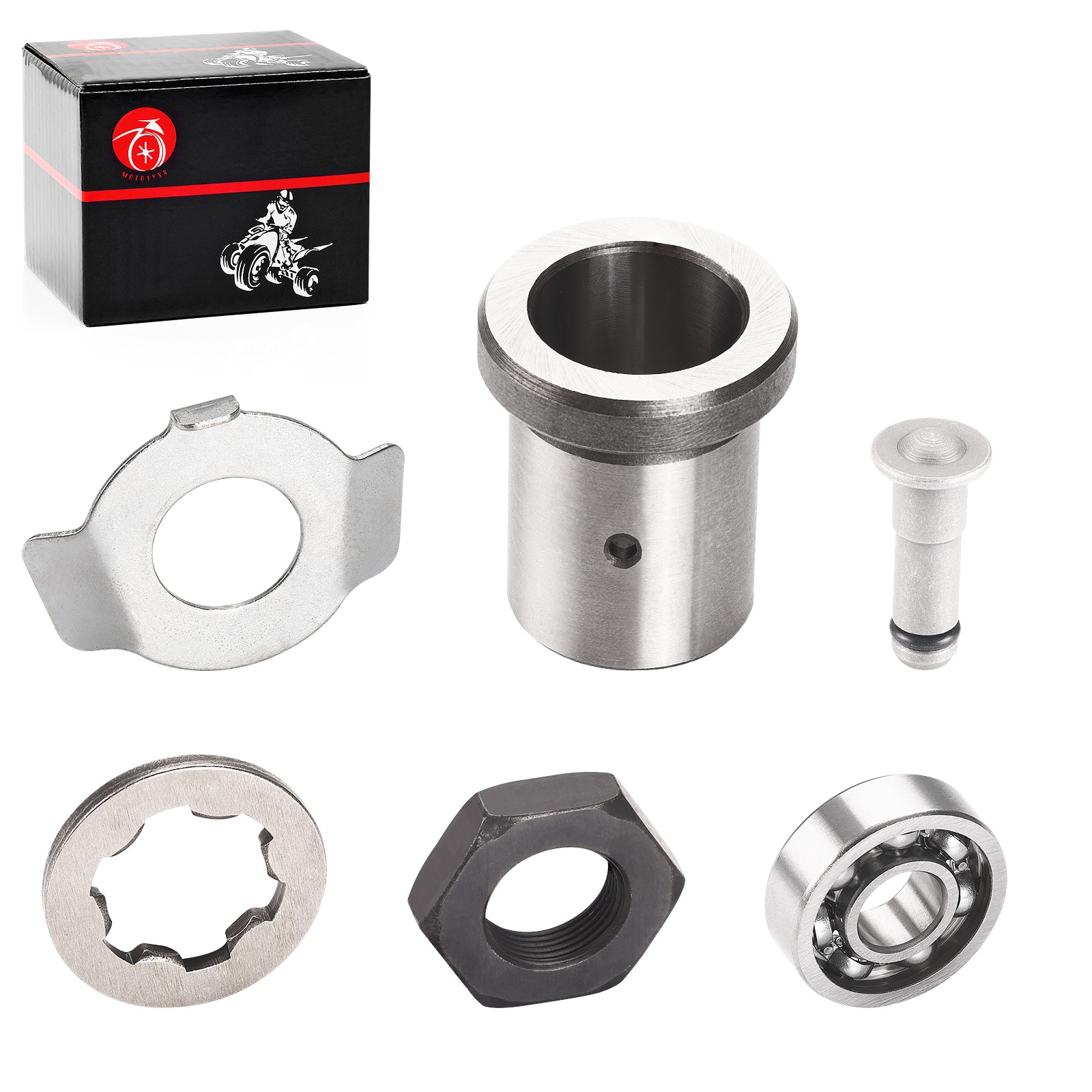 Front Sprocket Lock Nut w/ Washer Fit for Yamaha 1987-2004 Warrior 350 YFM350X