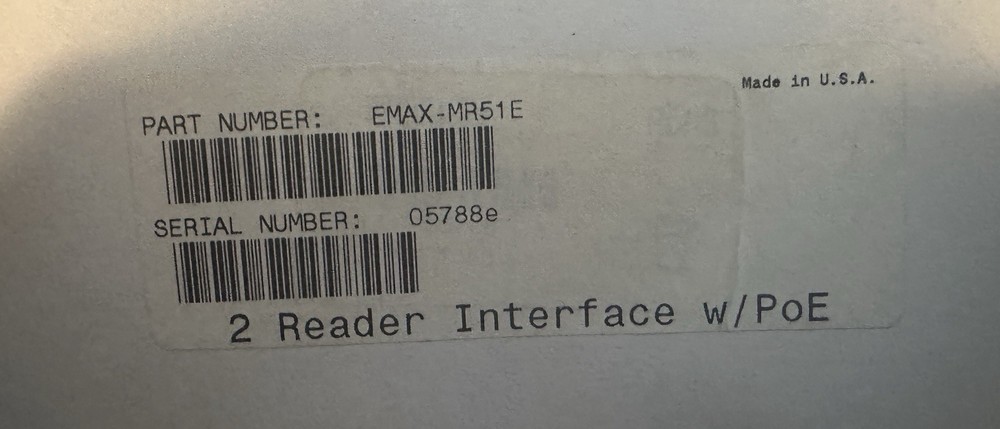 EMAX MR51e 2 Reader Interface w/PoE Access Control Board EMAX-MR51E