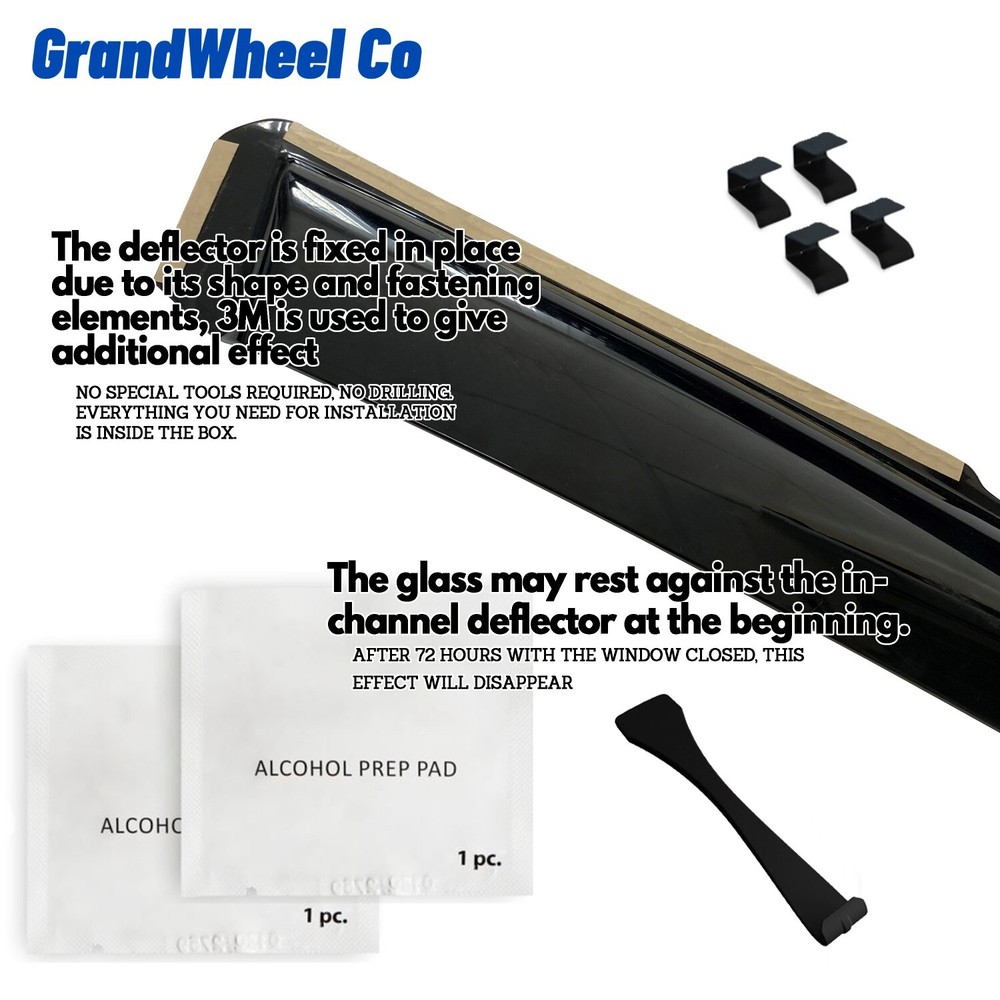 Rain Guards Vent Visors Shade for 2022-2025 Honda Civic Hatchback