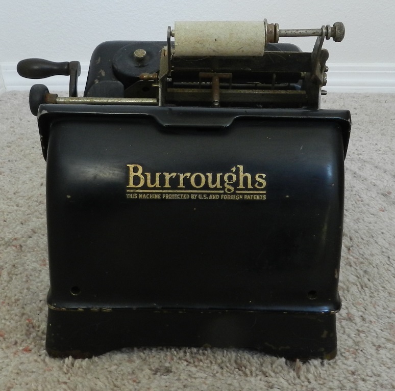 Vintage Burroughs mechanical used adding machine Class-3 number 3-862299