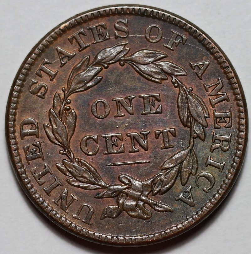 1837 Coronet Head Large Cent - US 1c Copper Coin