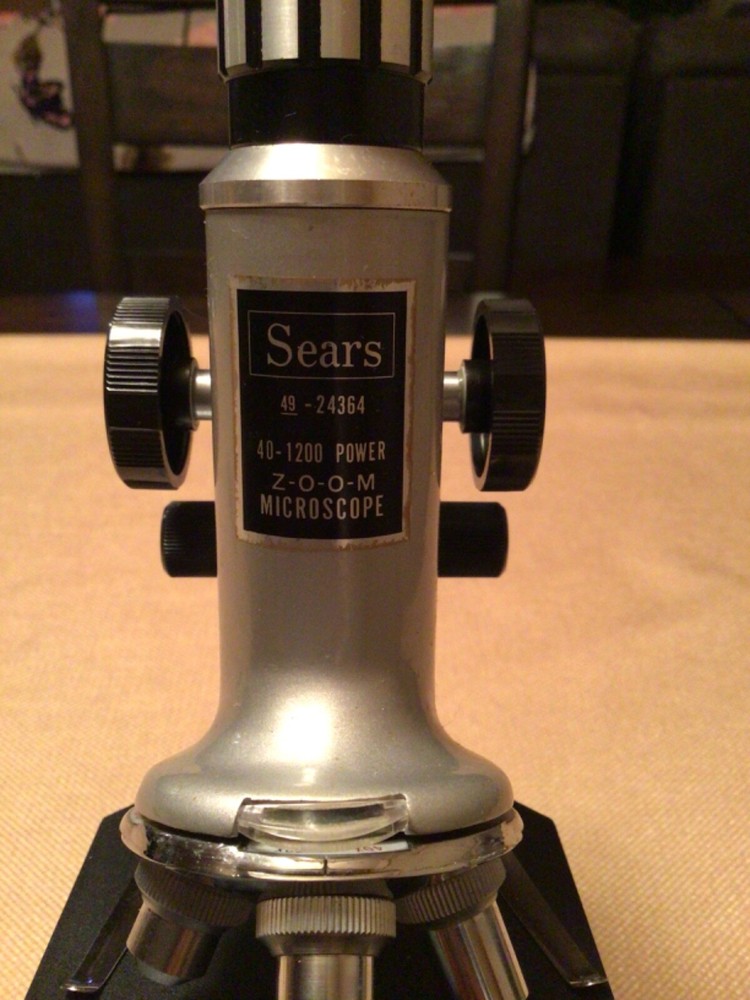 VINTAGE Sears Microscope Set 1200X Zoom Microscope *UNTESTED*