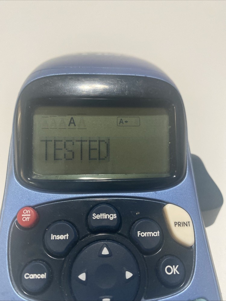 DYMO LetraTag Plus LT-100T Handheld Label Maker Blue QWERTY Keyboard, Tested