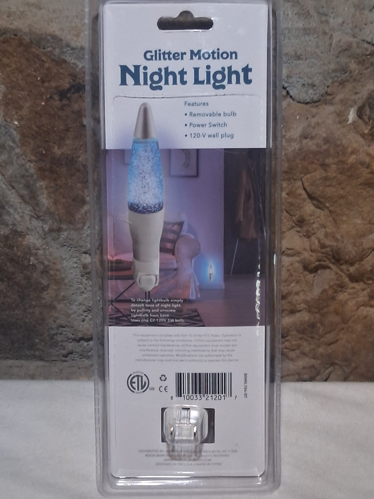 Glitter Motion Night Light 8" Mini Lava Lamp Sparkles Illuminate the Night