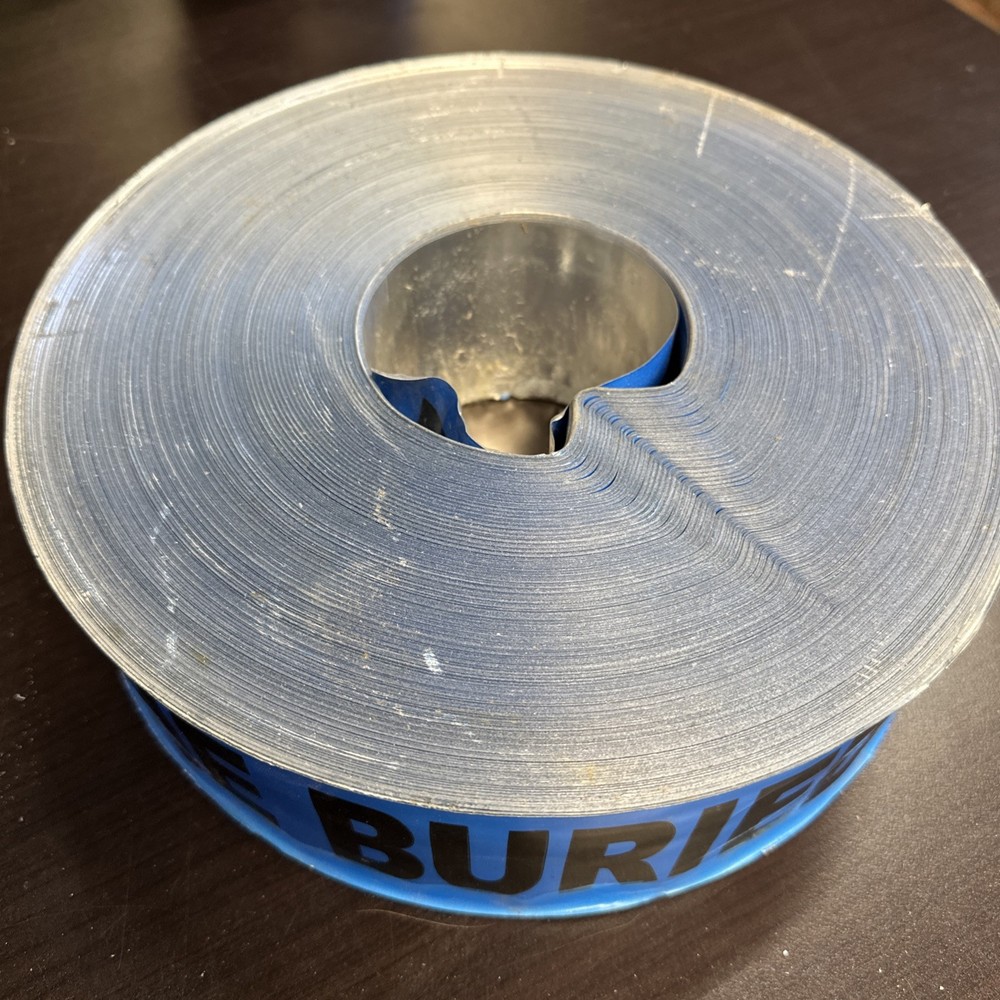 CAUTION WATER LINE BURIED BELOW - Detectable Underground Warning Tape 3” Wide