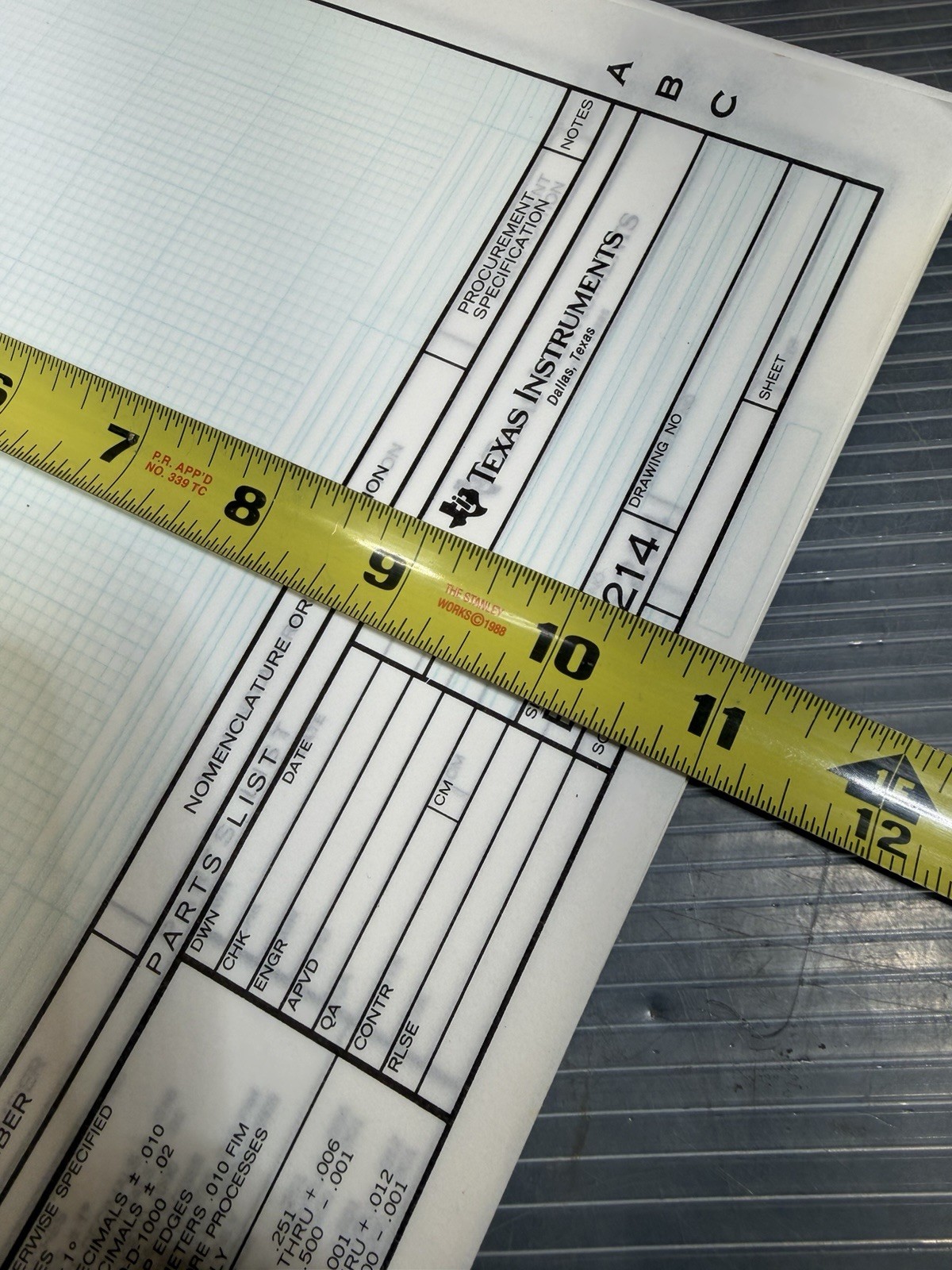 VINTAGE 1960'S TEXAS INSTRUMENTS GRAPH PAPER LOOSE LEAF 20 PAGES TI-7913L