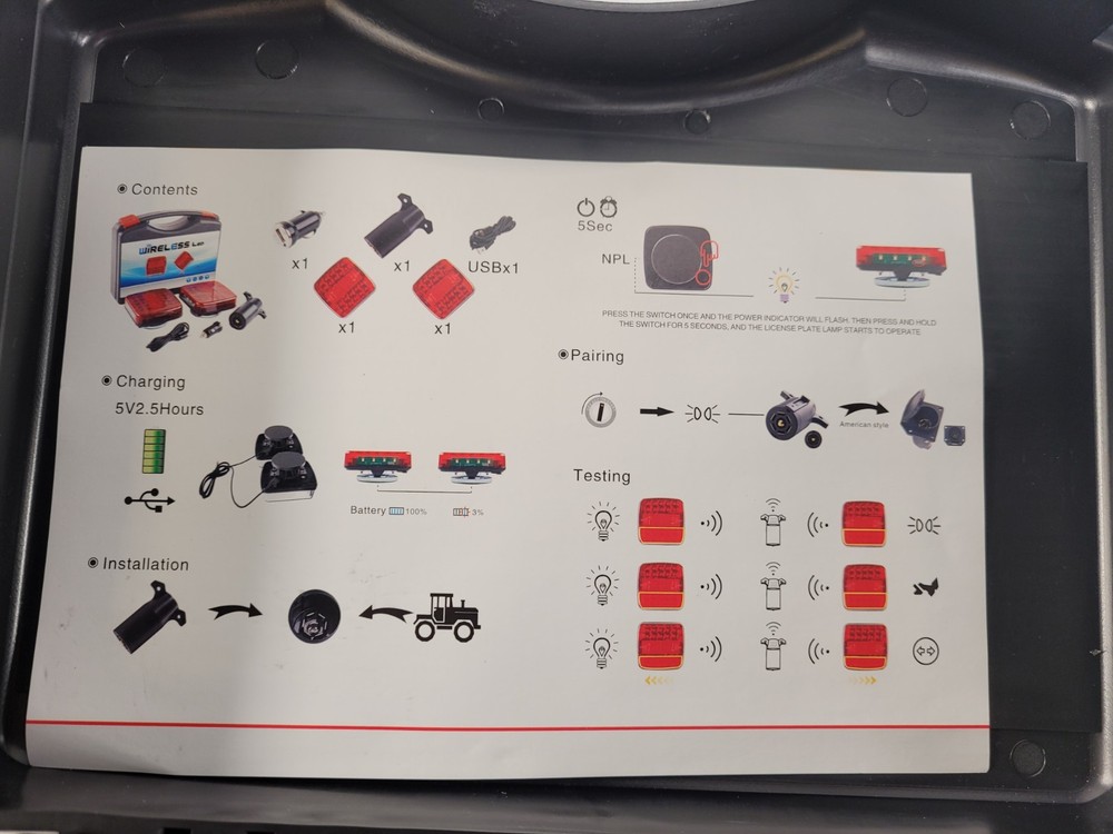 Wireless Magnetic R65 Warning Light Kit Rechargeable