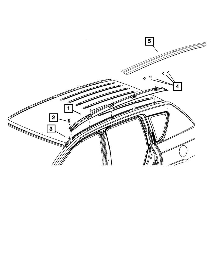 Genuine Mopar Luggage Rack Cover 5182584AG