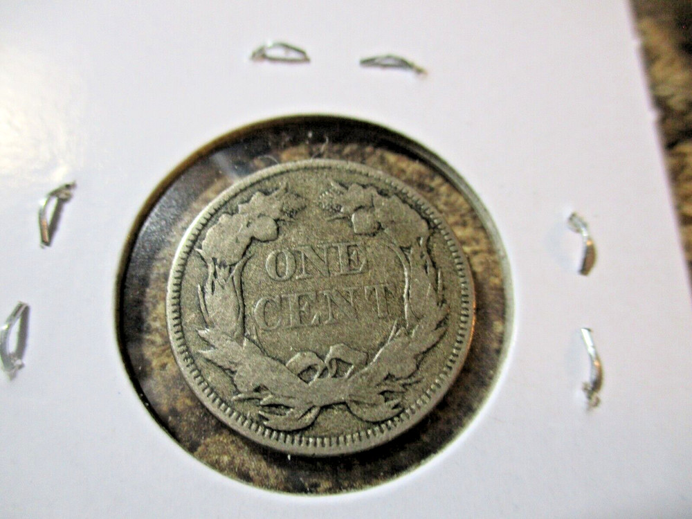 1857 FLYING EAGLE CENT S-16 MISPLACED DATE & DIE CUD 998