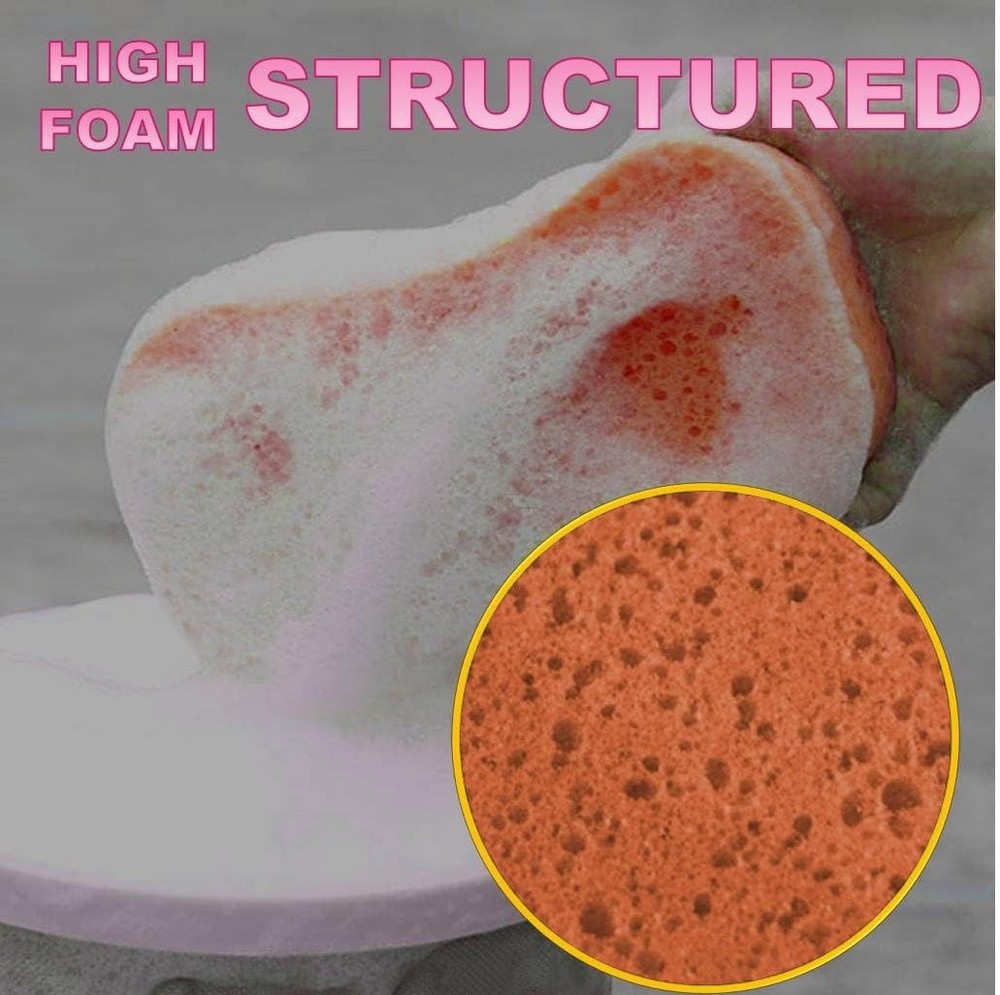 Ultimate Premium 5-Pack Coral Sponge Set - Extra Soft, Non-Scratch, Foaming &...