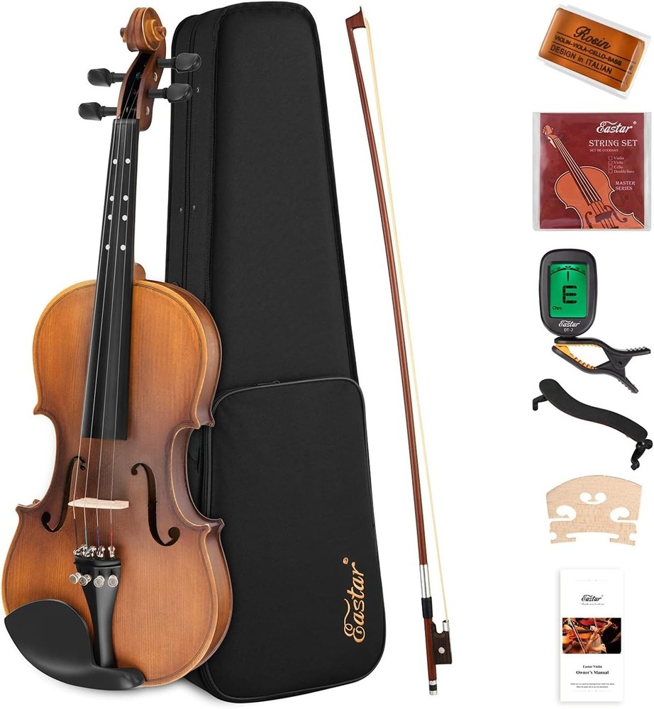 EVA-3 1/2 Size Beginner Violin Set with Matte Finish & Complete Accessories