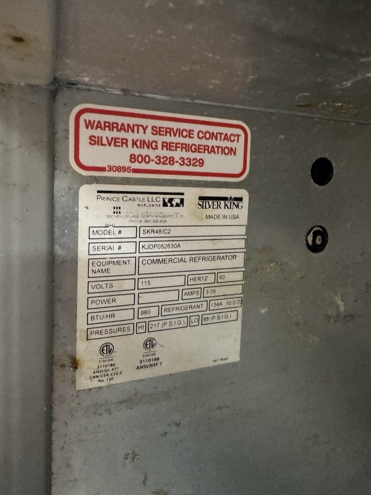 SILVERKING 48” 2 DOOR UNDERCOUNTER Cooler USED