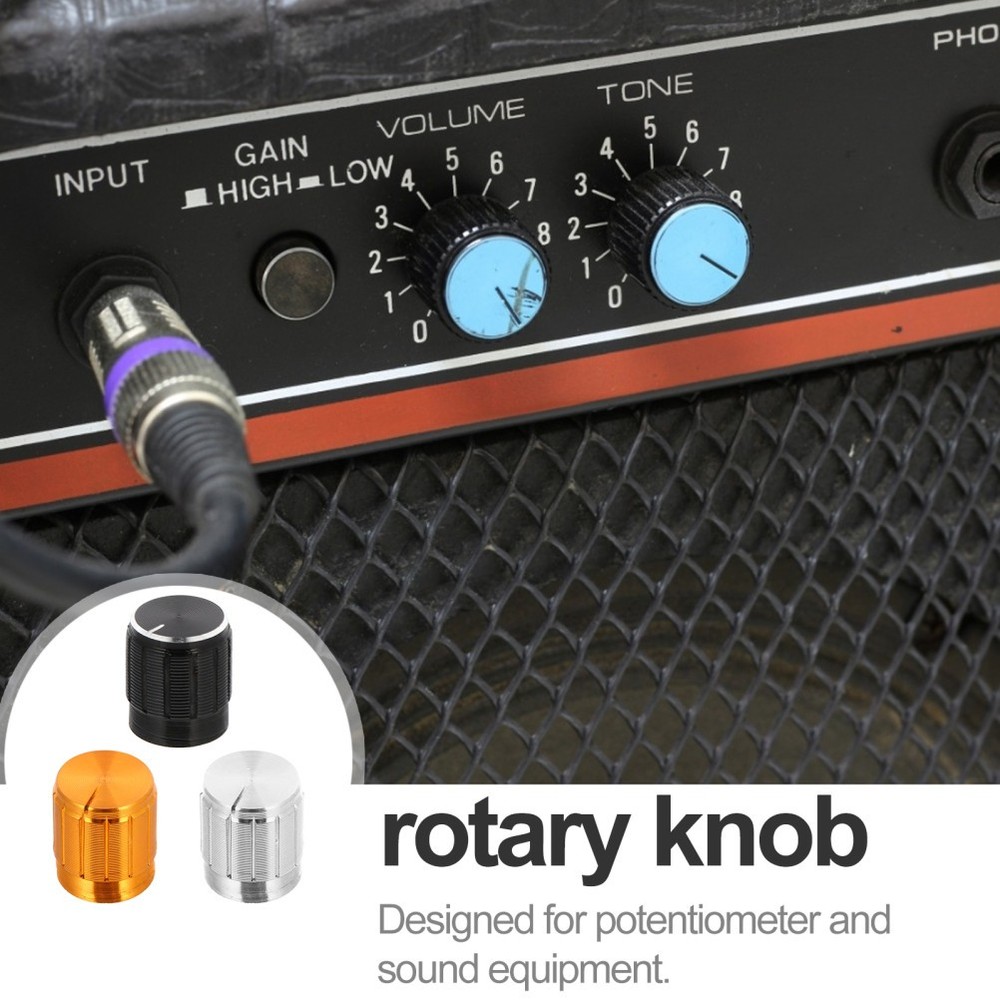 12 Pcs Audio Potentiometer Knobs Aluminum Alloy Rotary Sound Control Knobs