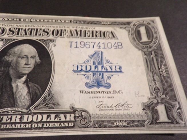 1923 One Dollar Blue Silver Certificate Large Horse Blanket Note Very nice