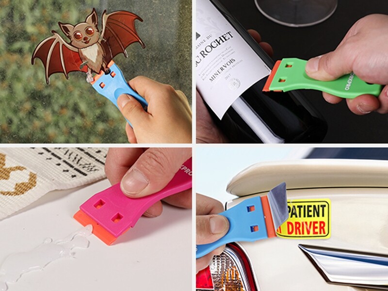 120Pcs Plastic Razor Blades 3PC Plastic Razor Blade Scraper Sticker Remover Tool