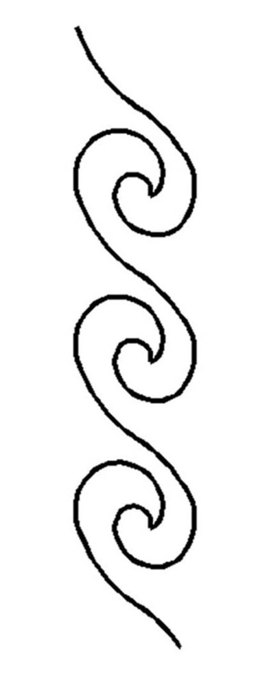 Quilting Stencil Wave Border Quilt 3" Corner Patterns Plastic Designs Templates