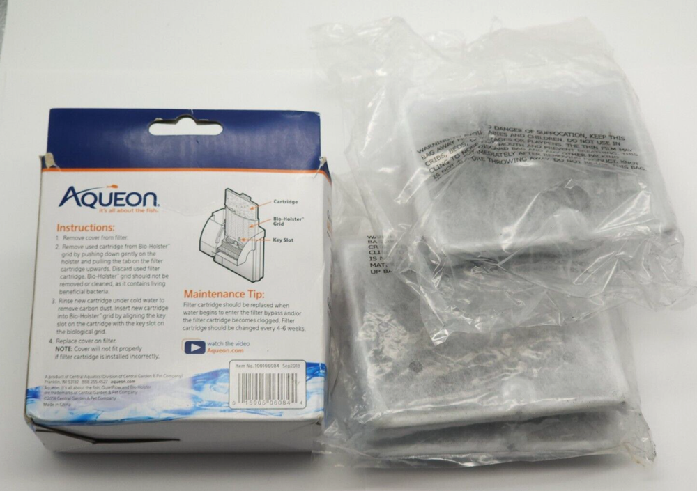 Aqueon Replacement Filter Cartridges MEDIUM 3 Pack Open Box
