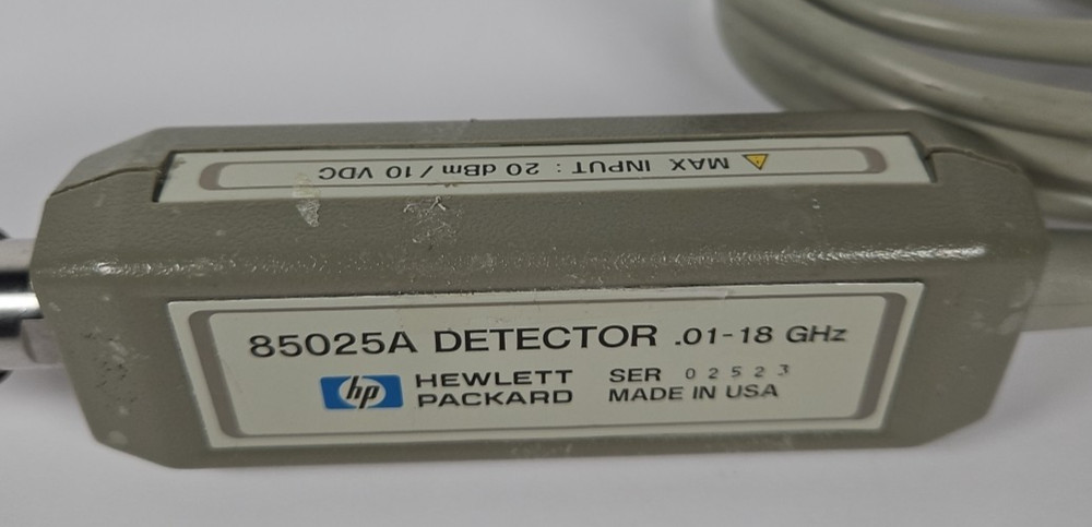 HP Hewlett Packard 85025A .01-18 GHz 20 dBm / 10 VDC Detector Module Cable Plug