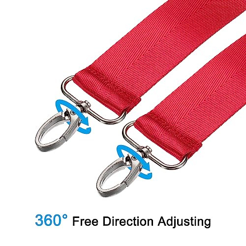 Shoulder Strap, Nylon Adjustable Replacement Strap with Anti-Slip Padded Red