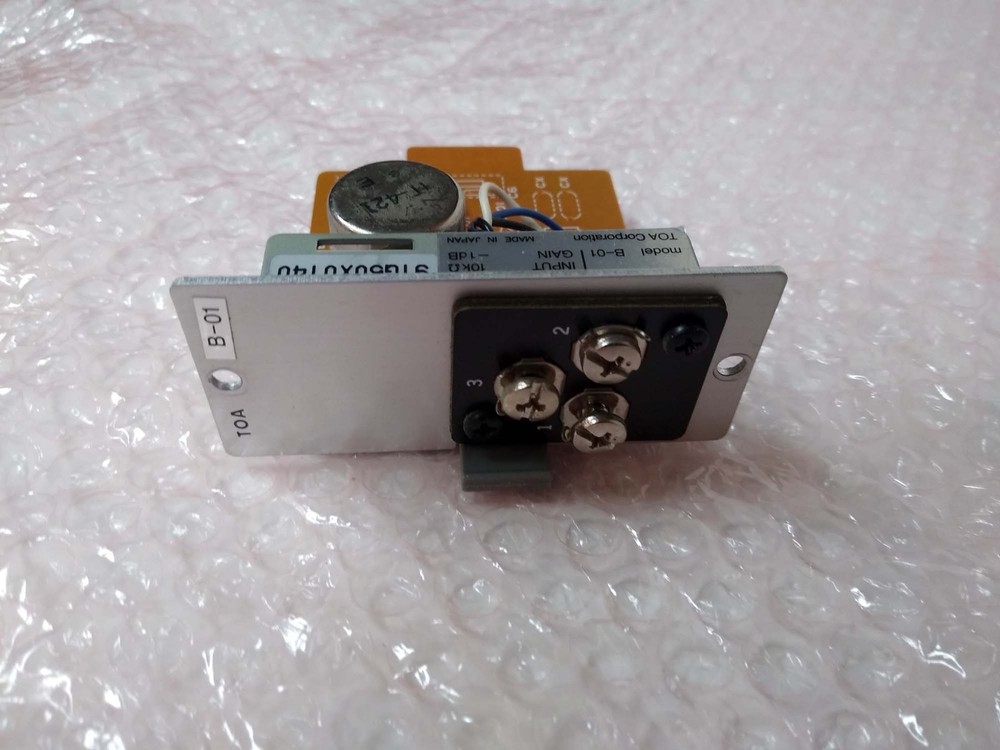 TOA B-01 Unbalanced Line Input Module Inputs and Gain Control