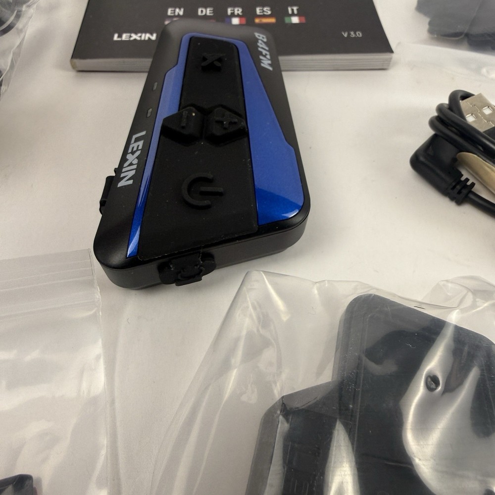 Lexin B4FM Motorcycle Bluetooth Intercom Single Unit Headset Communication
