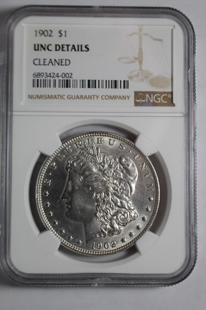1902 Morgan Silver Dollar NGC UNC Details #02