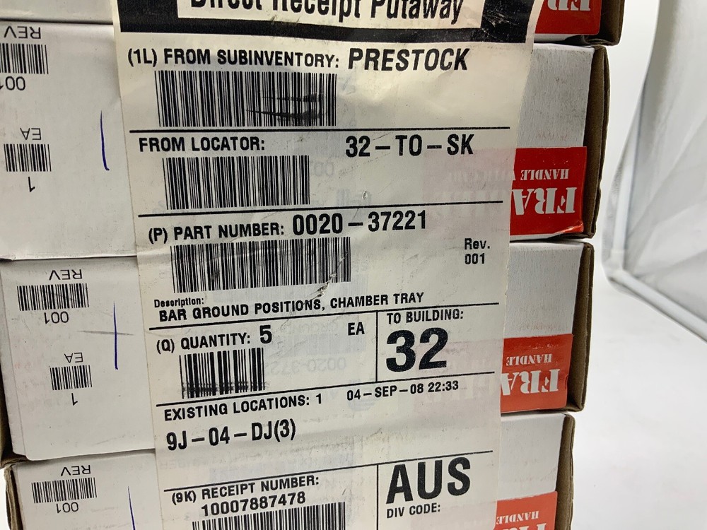 Applied Materials 0020-37221 Bar Ground Position Chamber Tray