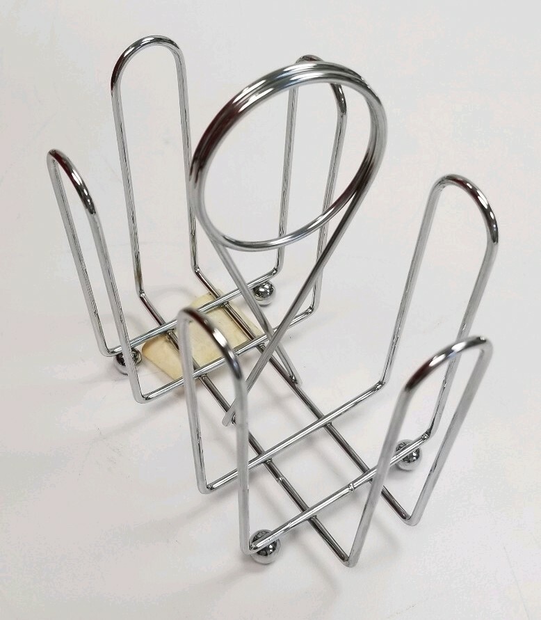 Chrome Wire Metal Sugar Sweetener Packet Holder Dispenser, New