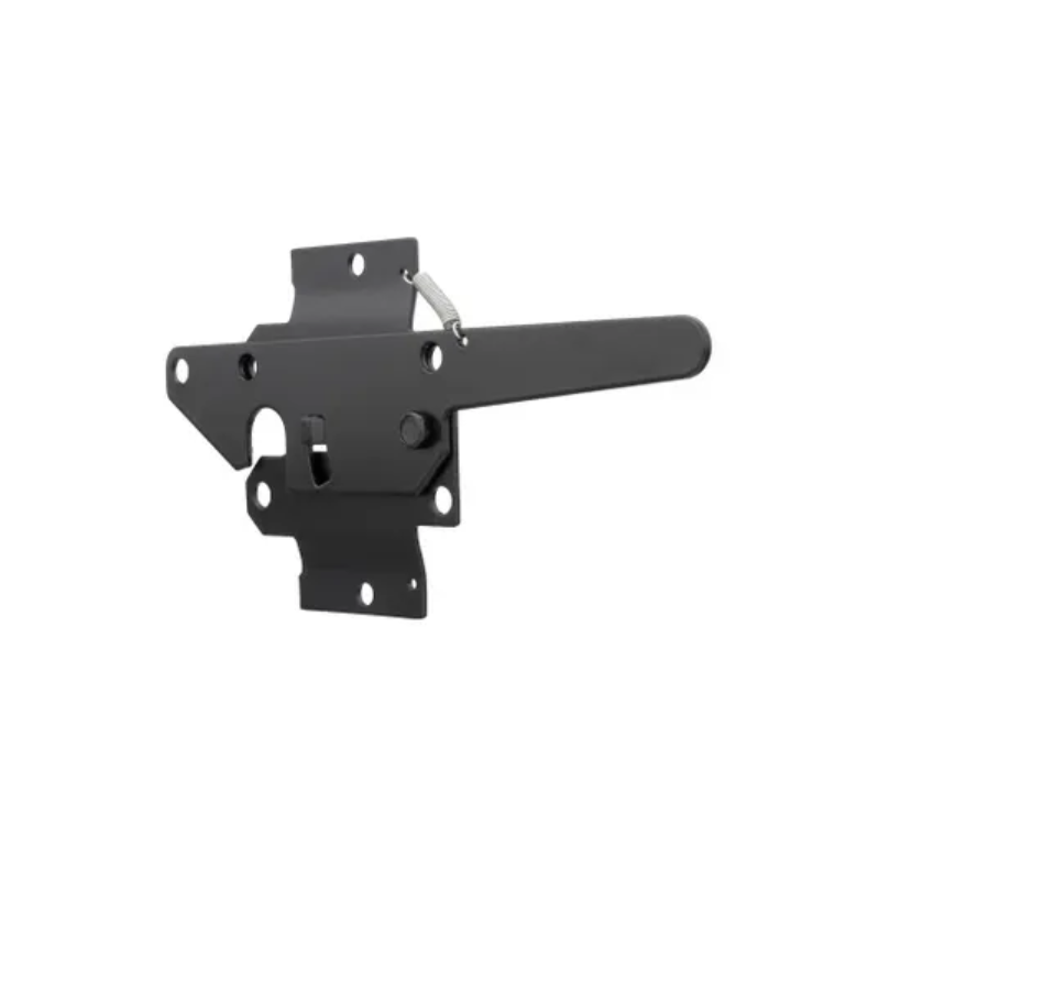 Everbilt Black Post Latch Gate Kit Decorative Hinges w/ Mounting Hardware 18101