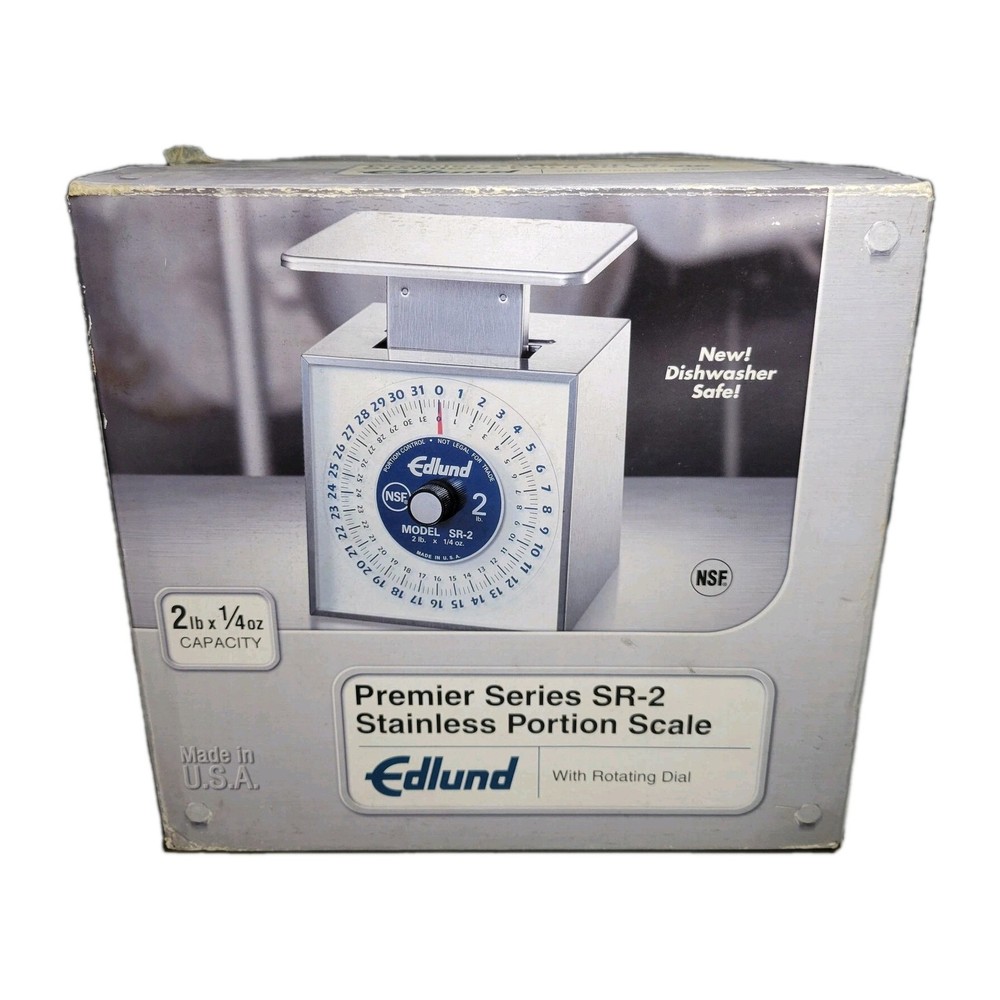 Edlund SR-2 Premier Series Rotating Dial Mechanical Stainless Portion Scale USA