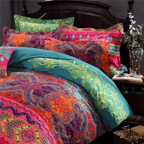 Boho King Size Comforter Set Soft Chic 3 Pieces Bedding Queen Comforter Set