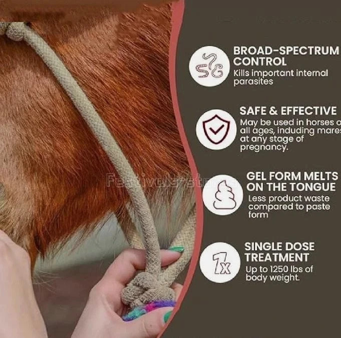 3-Pack , Horse Dewormer Paste, Apple Flavour, Expiry 1/2028