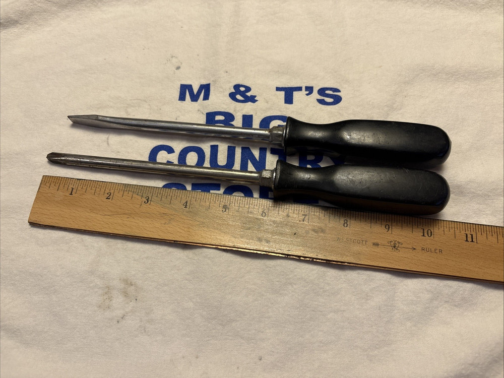 Snap-on Tools USA 2pc Phillips/Flat Slotted Black Screwdriver Set SSDP63 & SSD6