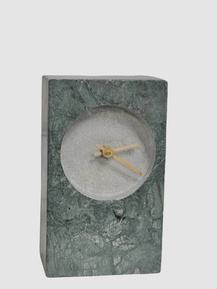 Global Views Green Marble Tower Clock