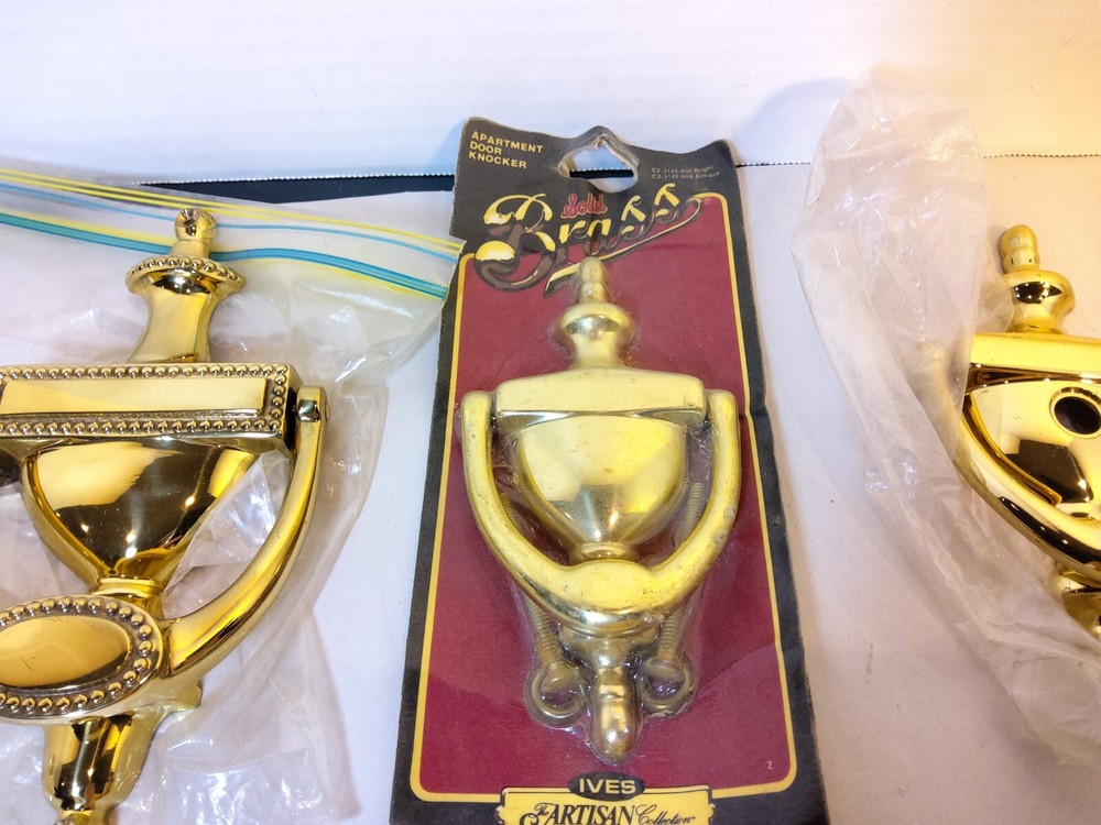 4 solid brass door knockers NEW