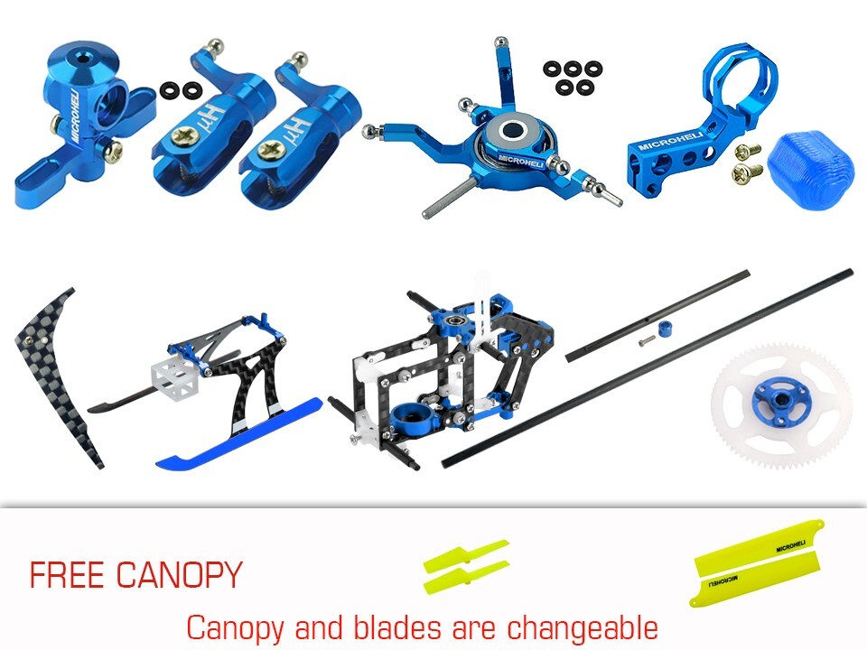 Microheli CNC Performance Package (BLUE) - BLADE NANO S2 / S3